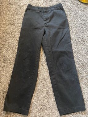 Dickies Black Cropped Straight-Leg Pants
